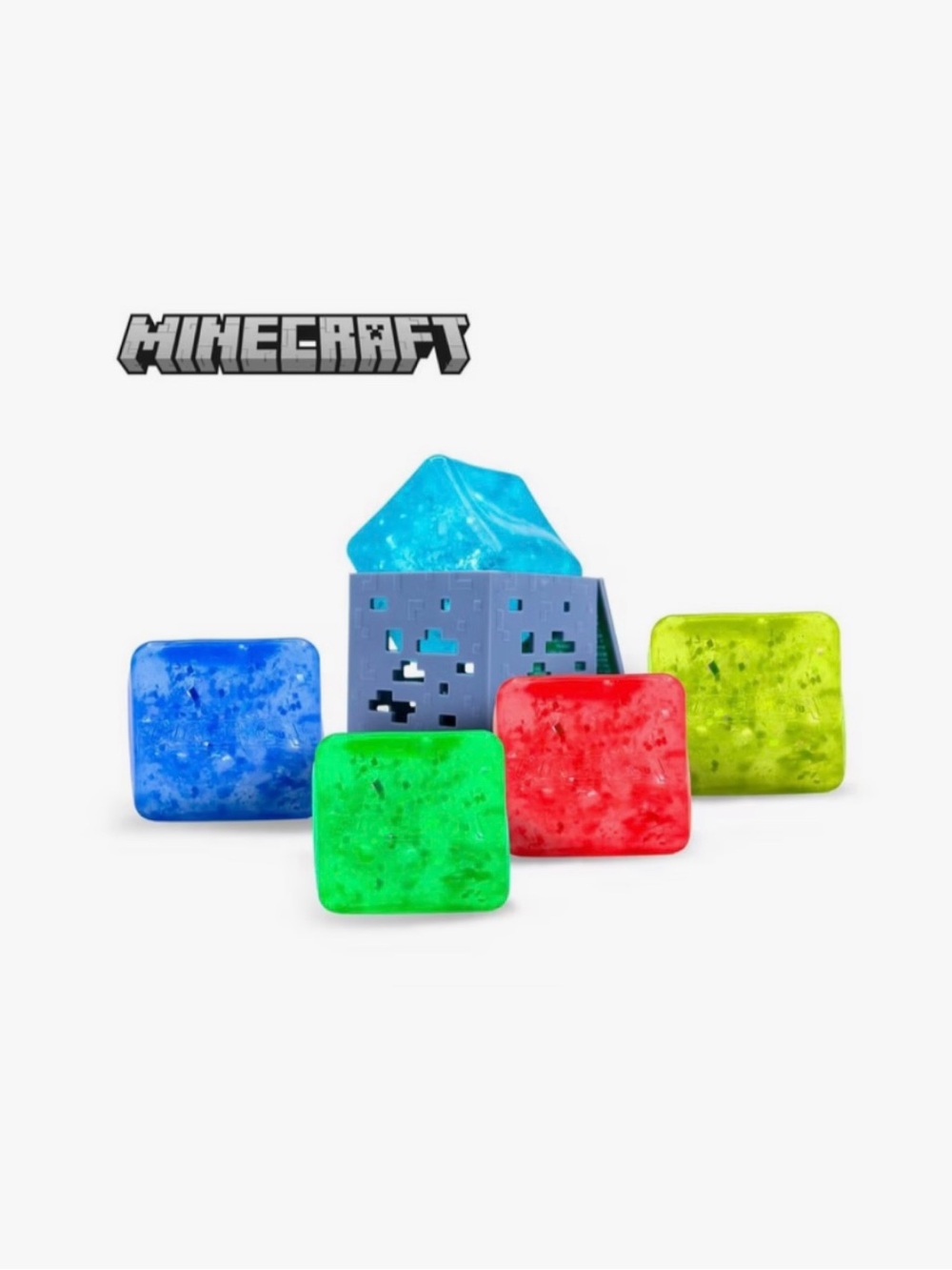 Minecraft Jelly Cube Squishy Fidget Toy Collectible Box